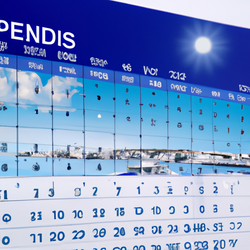 לוח שנה המציג את החודשים האידיאליים לביקור בספצס למזג אוויר אופטימלי