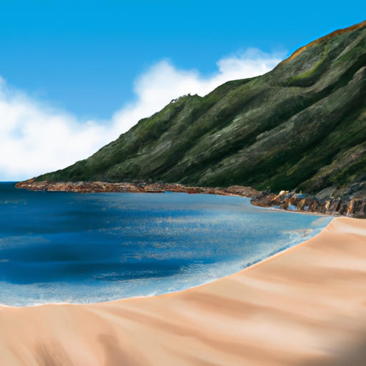 7. חוף חולי שליו על חוף אפירוס, עם מים צלולים כשמשחים את החוף