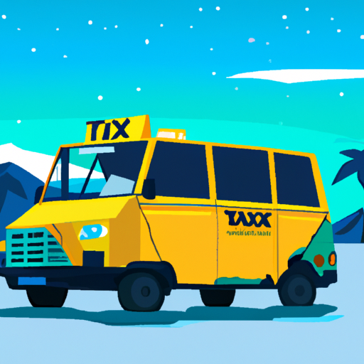 מונית אי טיפוסית, מוכנה לקחת את המטיילים ליעד הבא שלהם.