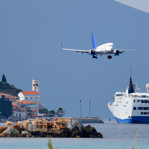 מעבורות ומטוסים המגיעים לנמל סאמוס ולשדה התעופה