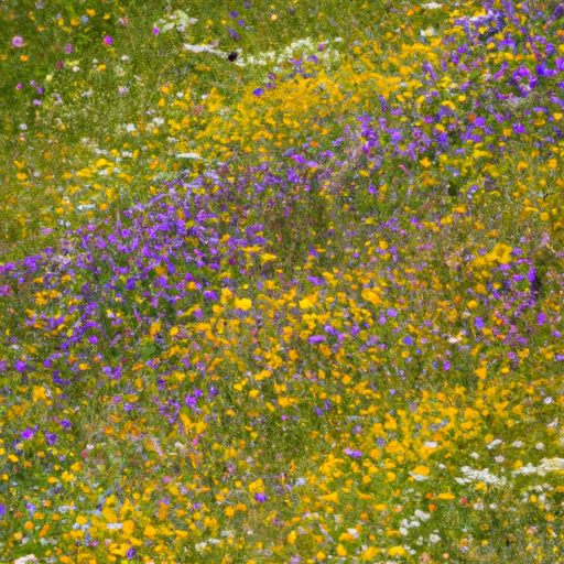 מערך צבעוני של פרחי בר מקומיים פורחים בתוך הרי הפינדוס