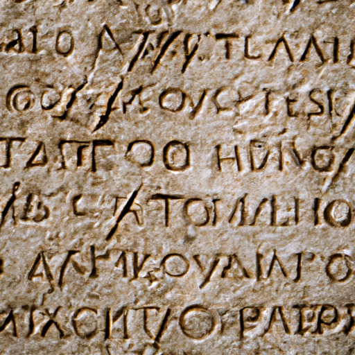 תקריב של כתובת יוונית עתיקה שנמצאה במרכז יוון