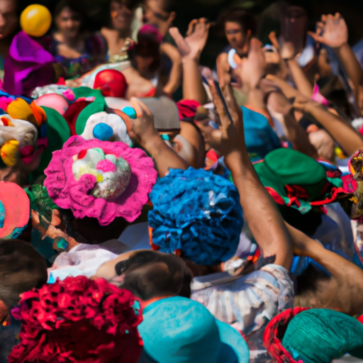 פסטיבל מקומי צבעוני ותוסס בכפר יווני מרכזי